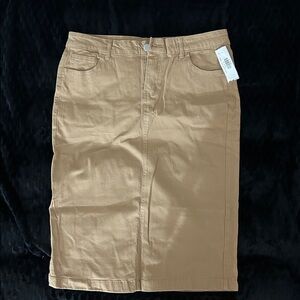 Be-GirlTan Knee-Length Skirt, Size XL